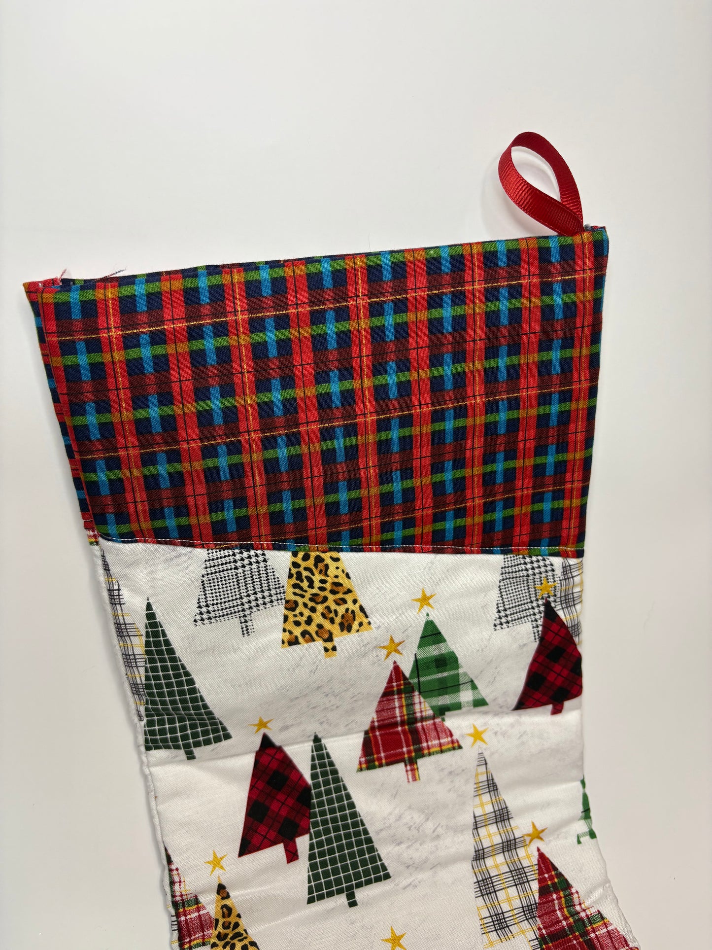 Multicolored Christmas Tree Stocking