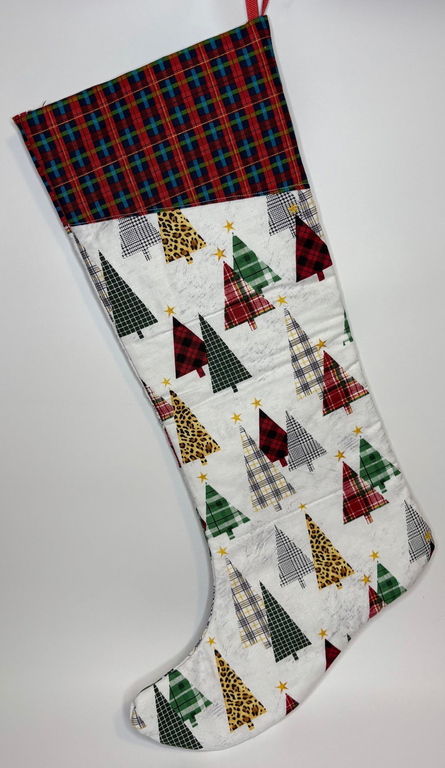 Multicolored Christmas Tree Stocking