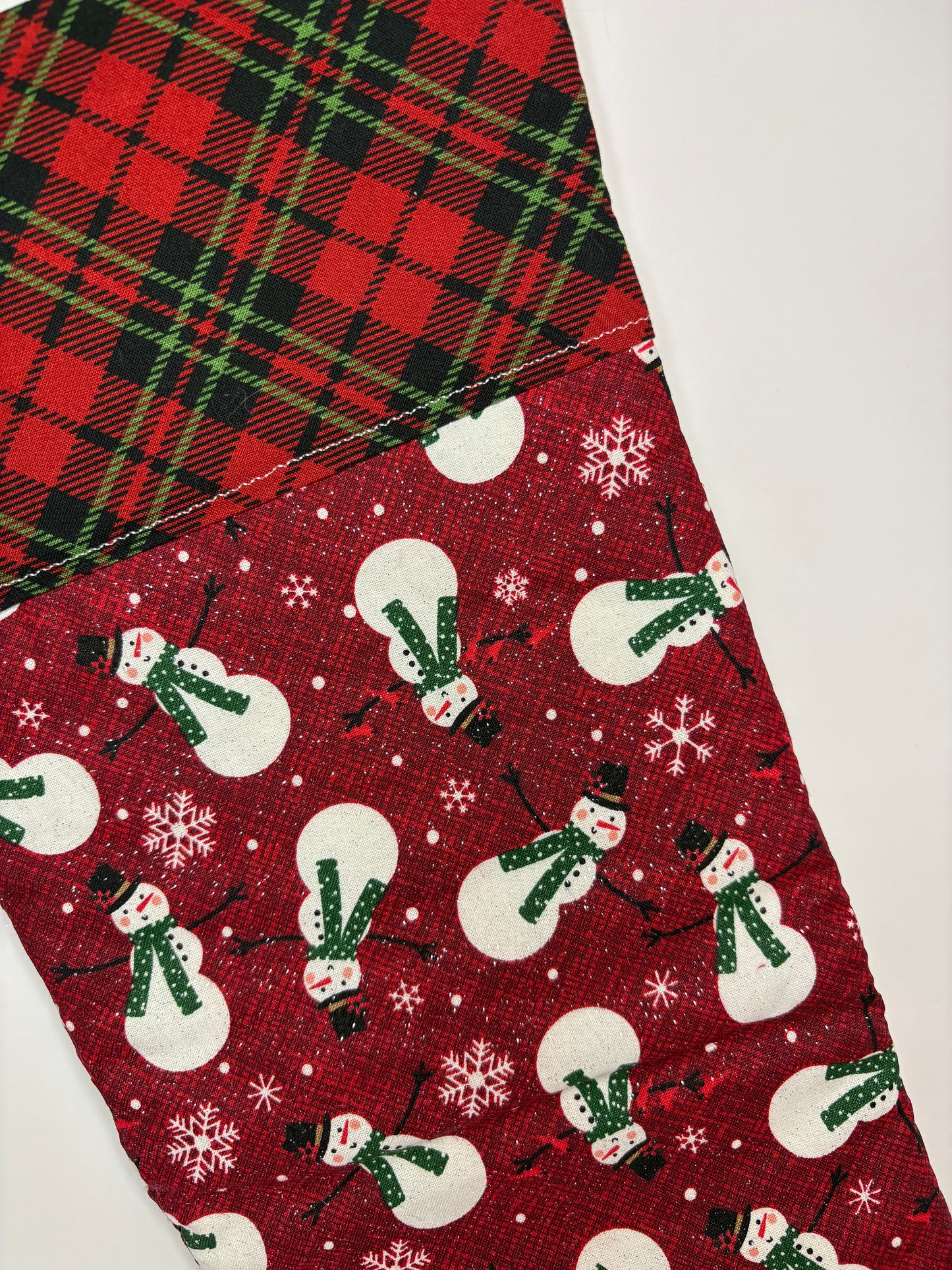 Red Glitter Snowman Stocking