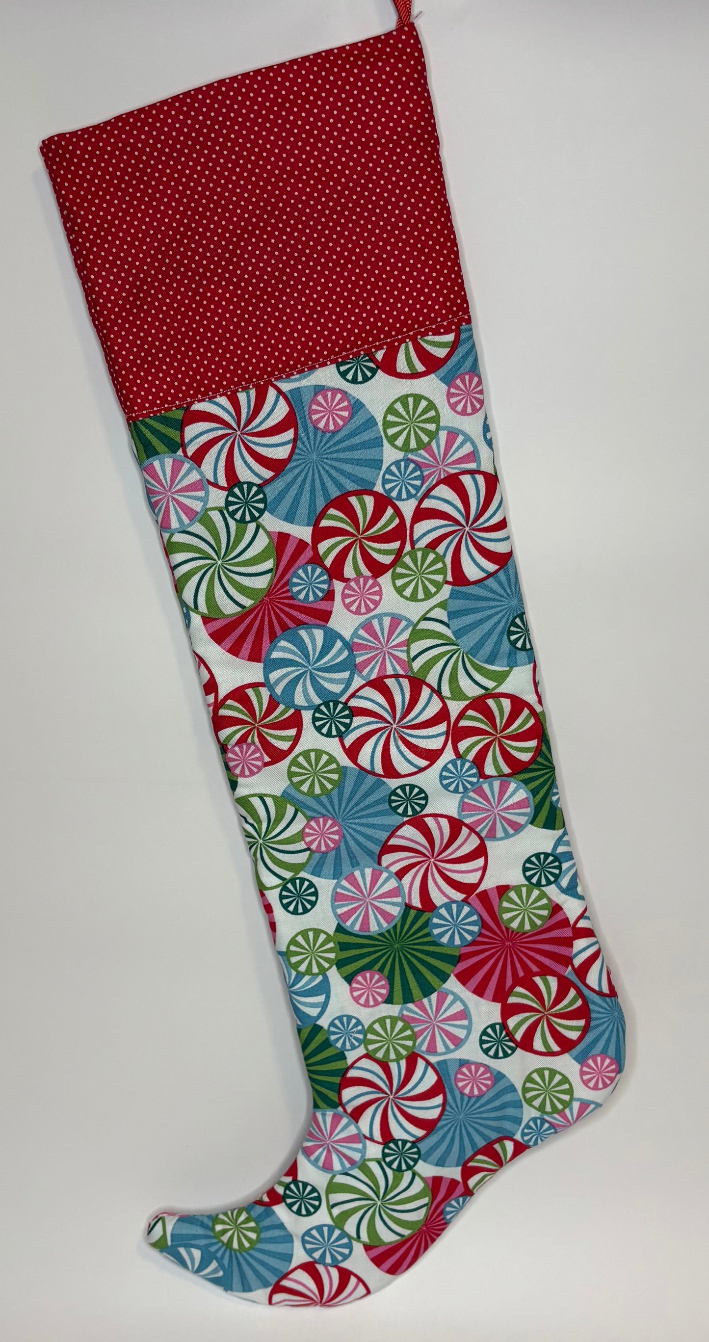 Peppermint Swirl Stocking (Pointed Toe)