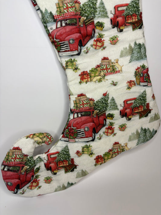 Classic Red Truck Stocking