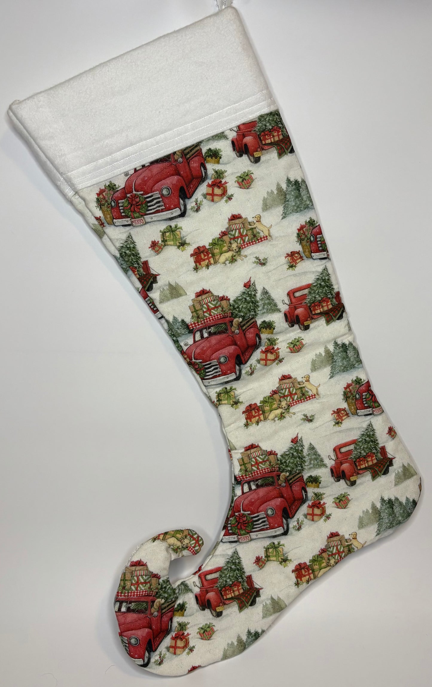 Classic Red Truck Stocking