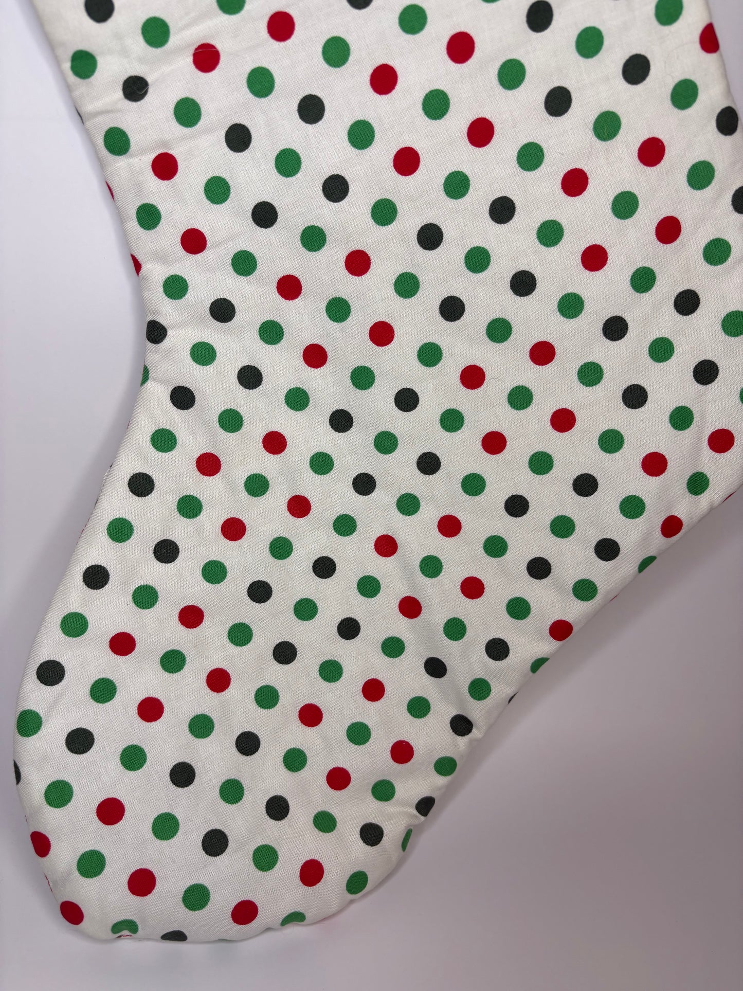 Red & Green Polka Dot Stocking