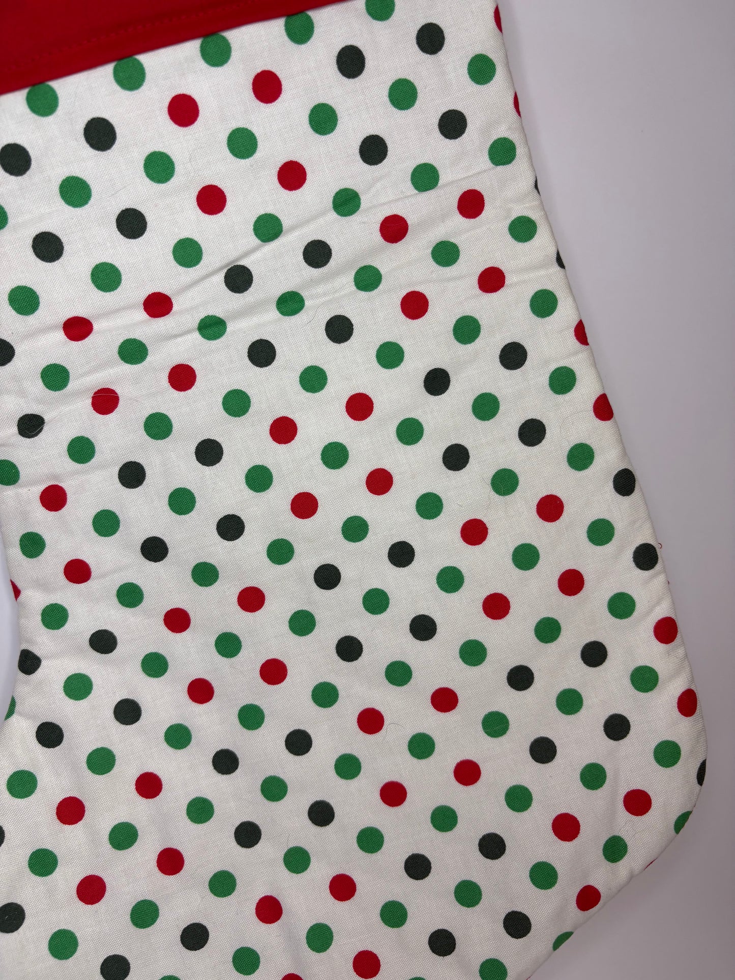 Red & Green Polka Dot Stocking