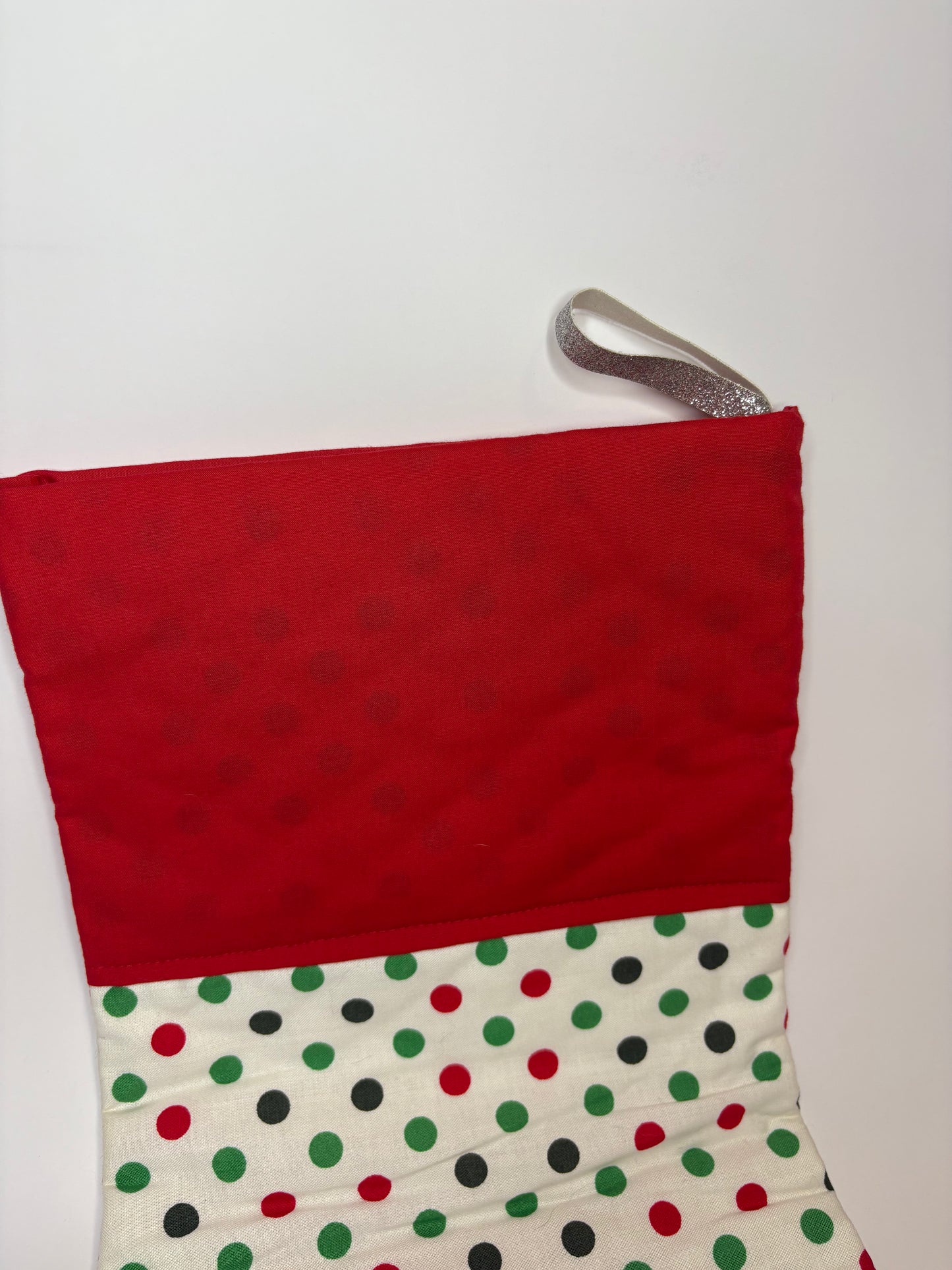 Red & Green Polka Dot Stocking