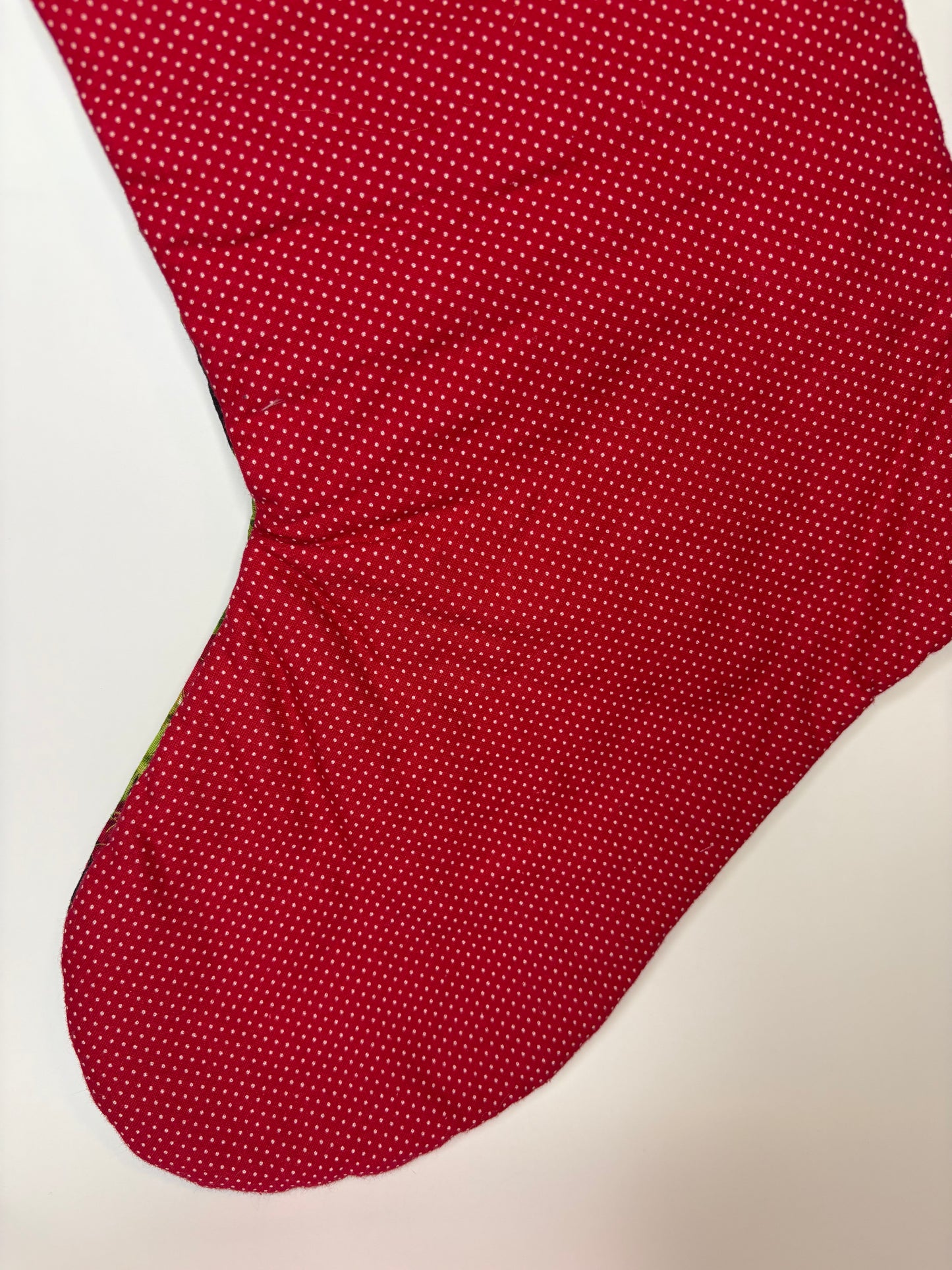 Patterned Red & Green Stocking