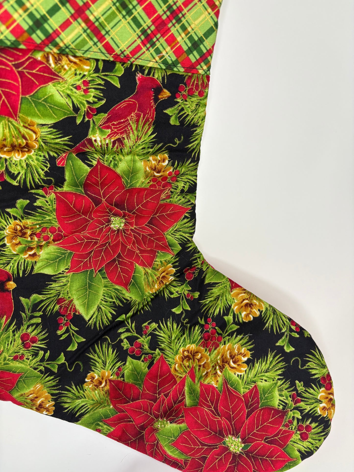 Patterned Red & Green Stocking