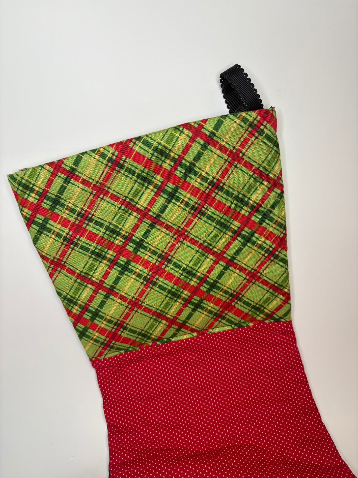 Patterned Red & Green Stocking