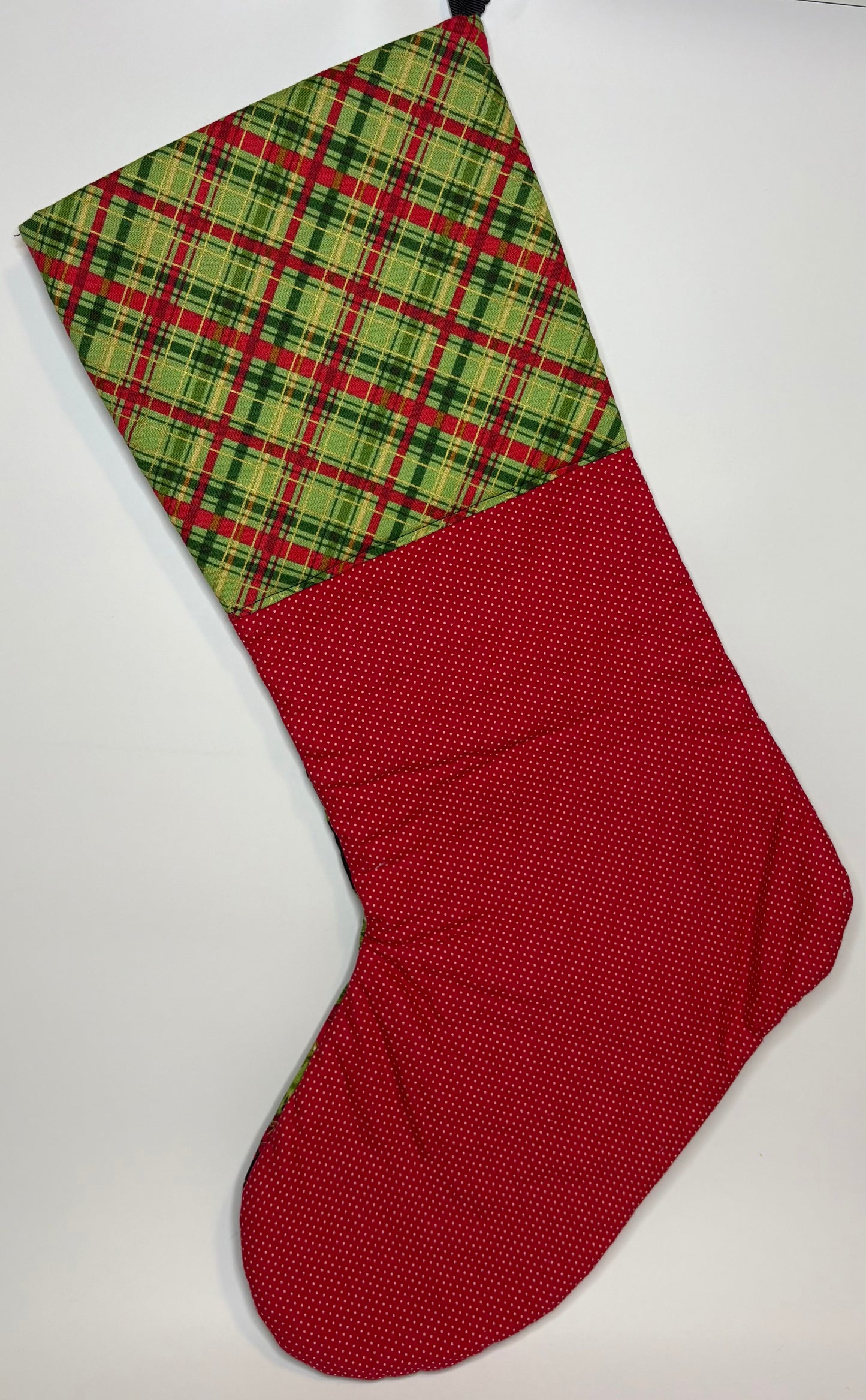 Patterned Red & Green Stocking