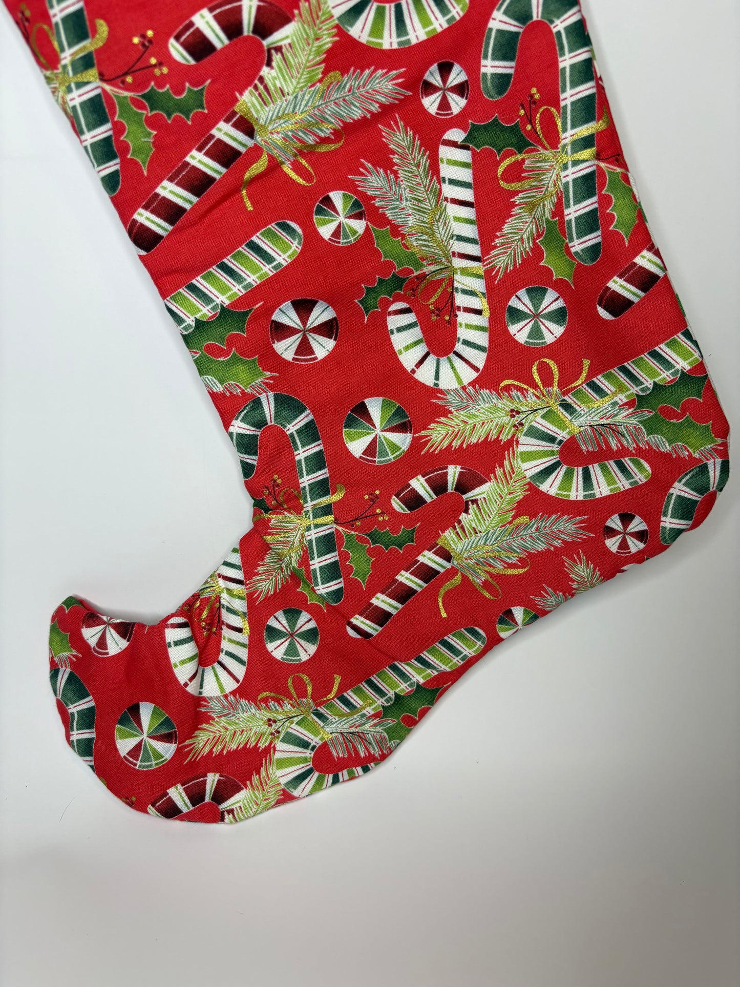 Red & Green Candy Cane Stocking