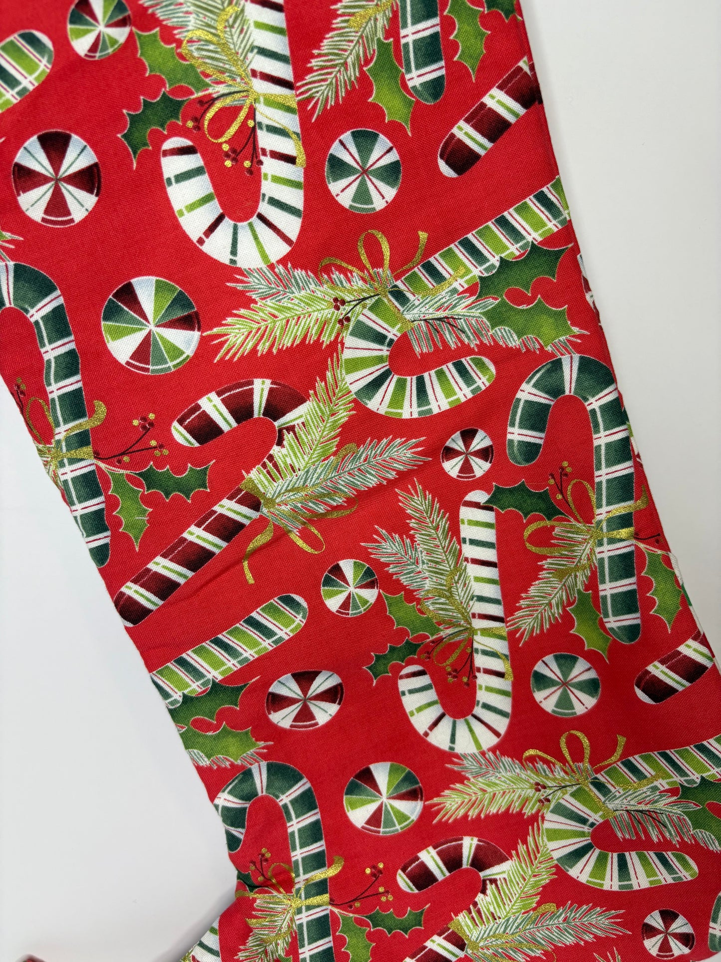 Red & Green Candy Cane Stocking