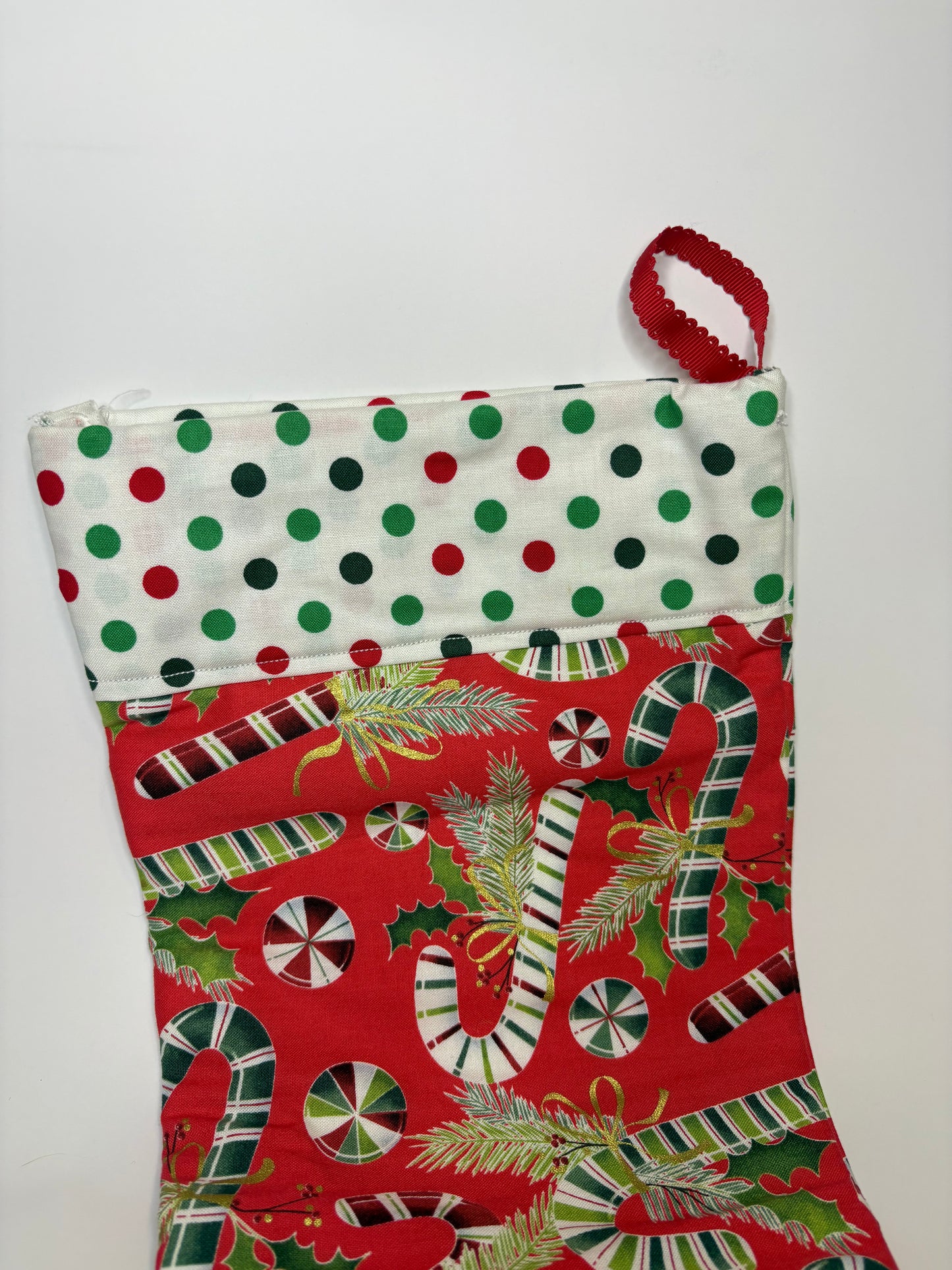 Red & Green Candy Cane Stocking