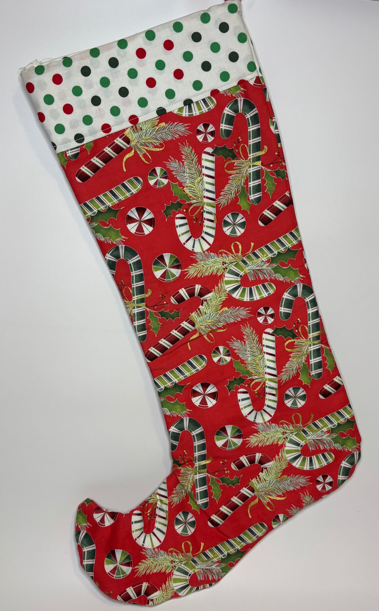 Red & Green Candy Cane Stocking