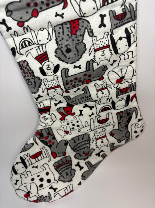 Greyscale Pups Stocking