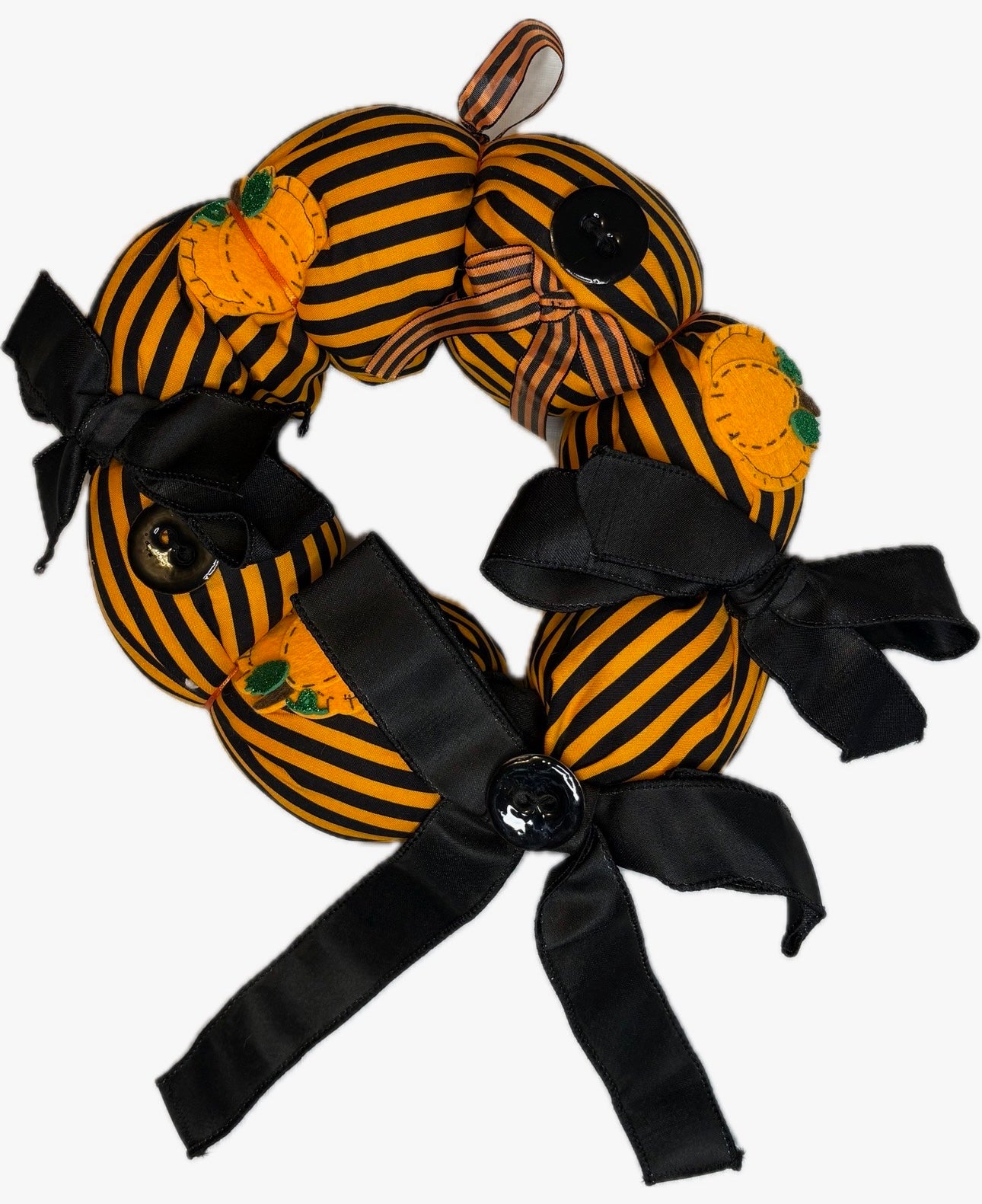 Striped Halloween Wreath