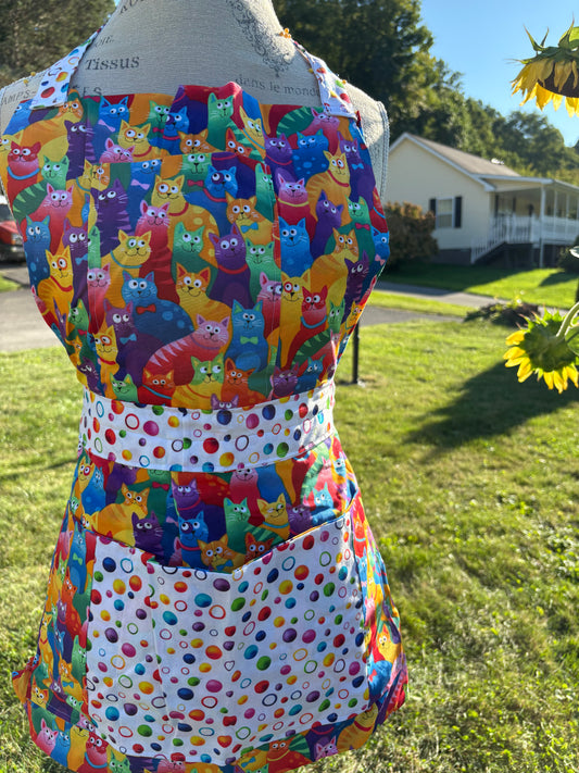 Cartoon Cats Whole Apron