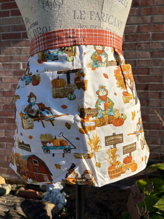 Pumpkin Patch Half Apron