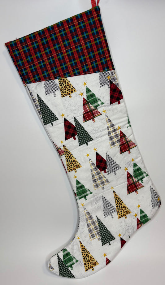 Multicolored Christmas Tree Stocking