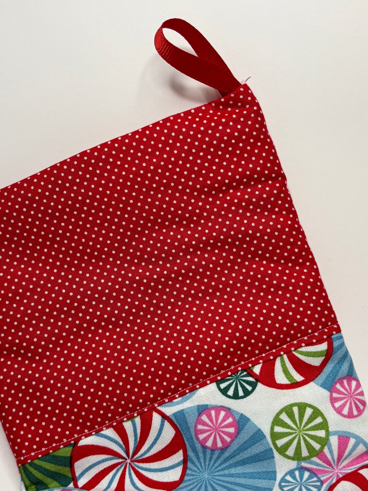 Peppermint Swirl Stocking (Pointed Toe)