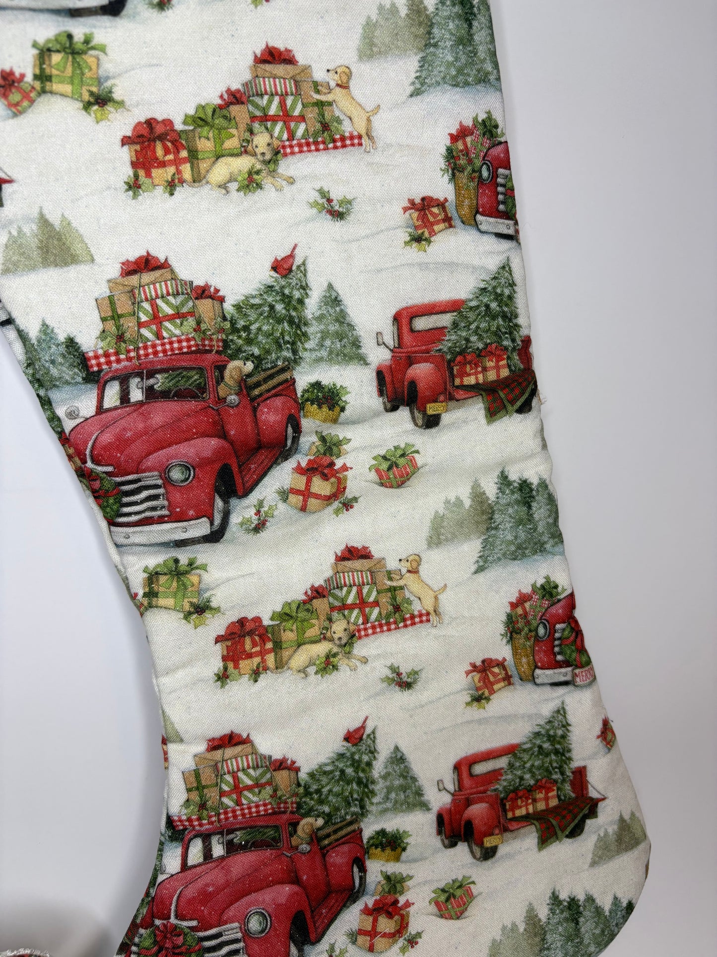 Classic Red Truck Stocking