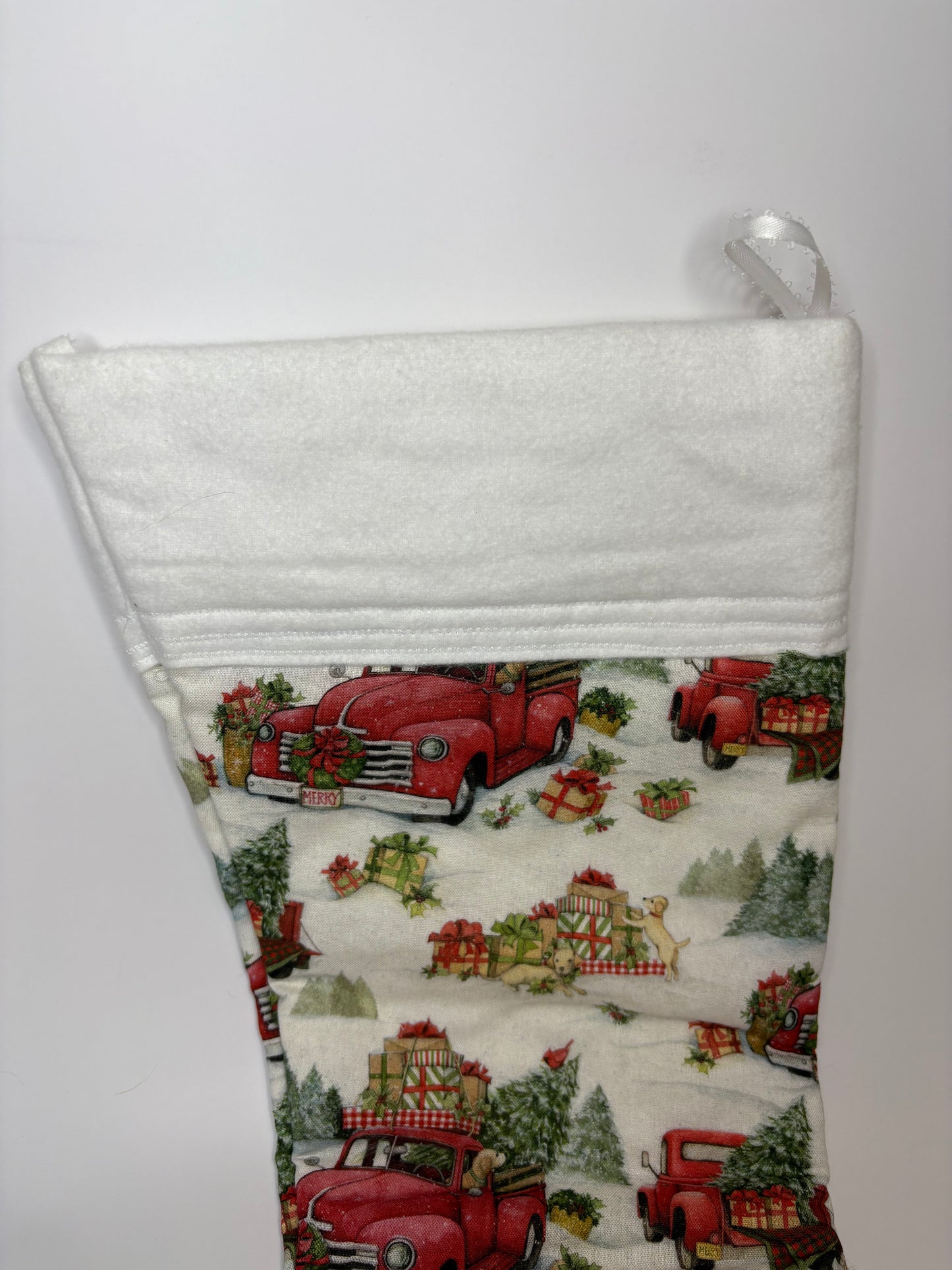 Classic Red Truck Stocking