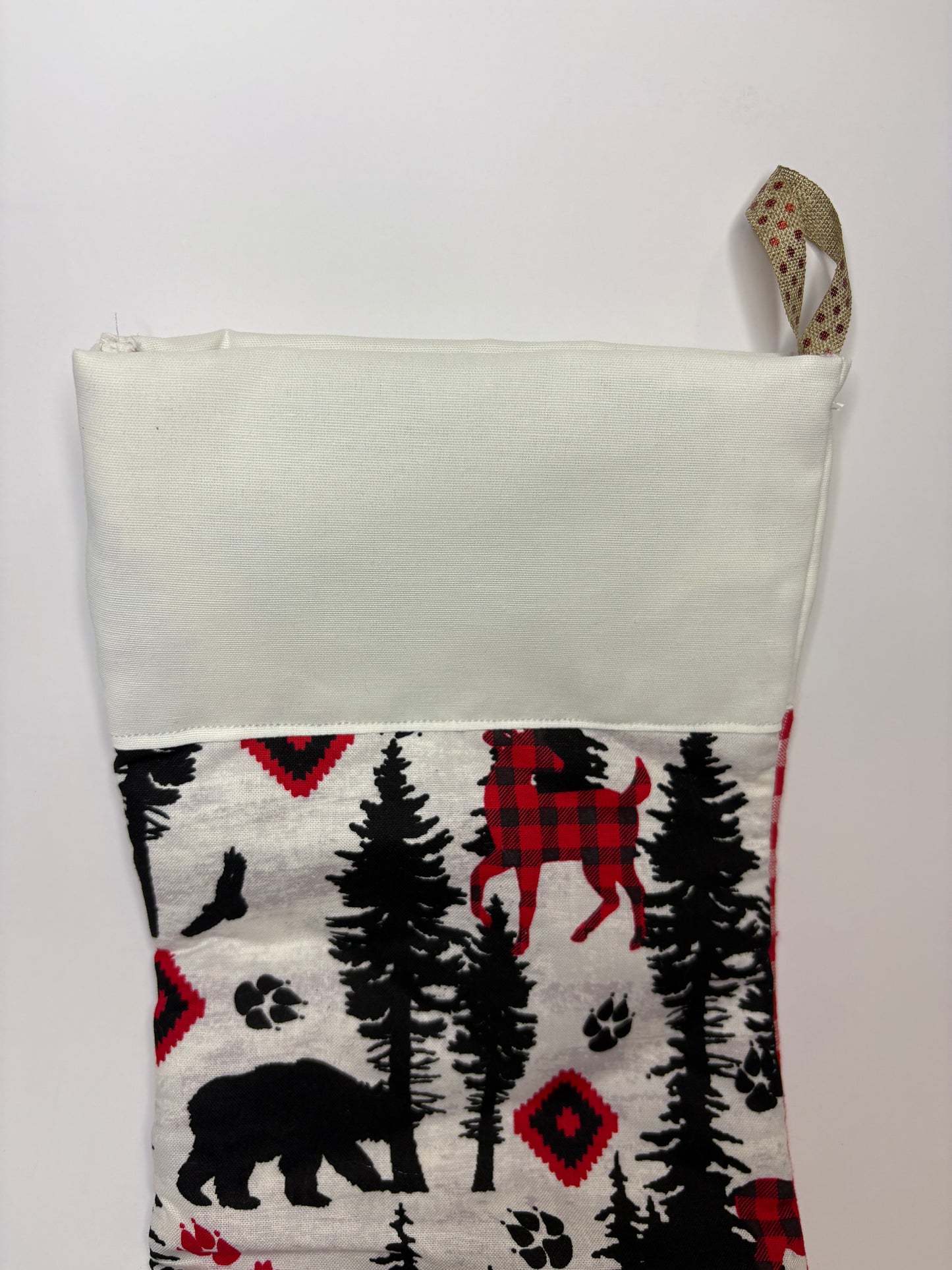 Red Winter Forrest Stocking