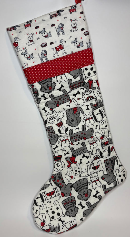 Greyscale Pups Stocking